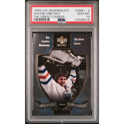 Wayne Gretzky 1999 Upper Deck McDonalds Hockey Card #CR81-2 Graded PSA 10 - 8'6" x 11'6"