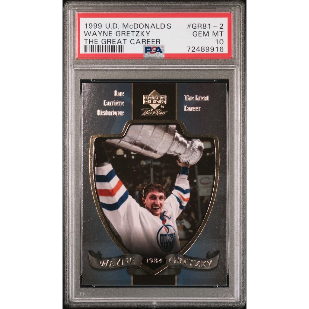 Wayne Gretzky 1999 Upper Deck McDonalds Hockey Card #CR81-2 Graded PSA 10 - 8'6" x 11'6"