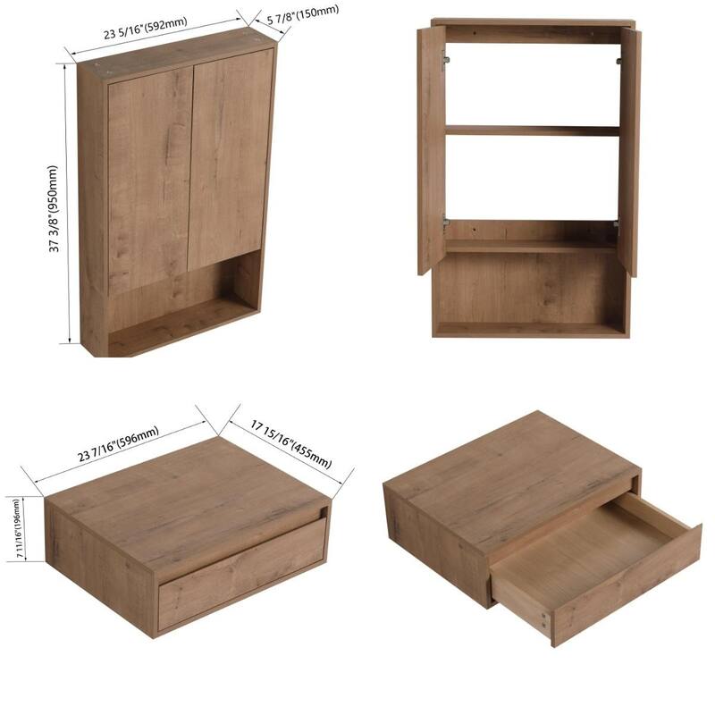 Beingnext 24''/72'' Bathroom Vanity with Sink, Freestanding Bathroom Vanity with Soft Close Doors And Adjustable Shelf