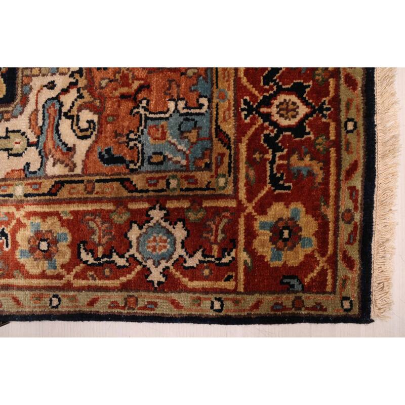 ECARPETGALLERY Hand-knotted Jules Sultane Dark Navy Wool Rug - 4'0 x 5'10