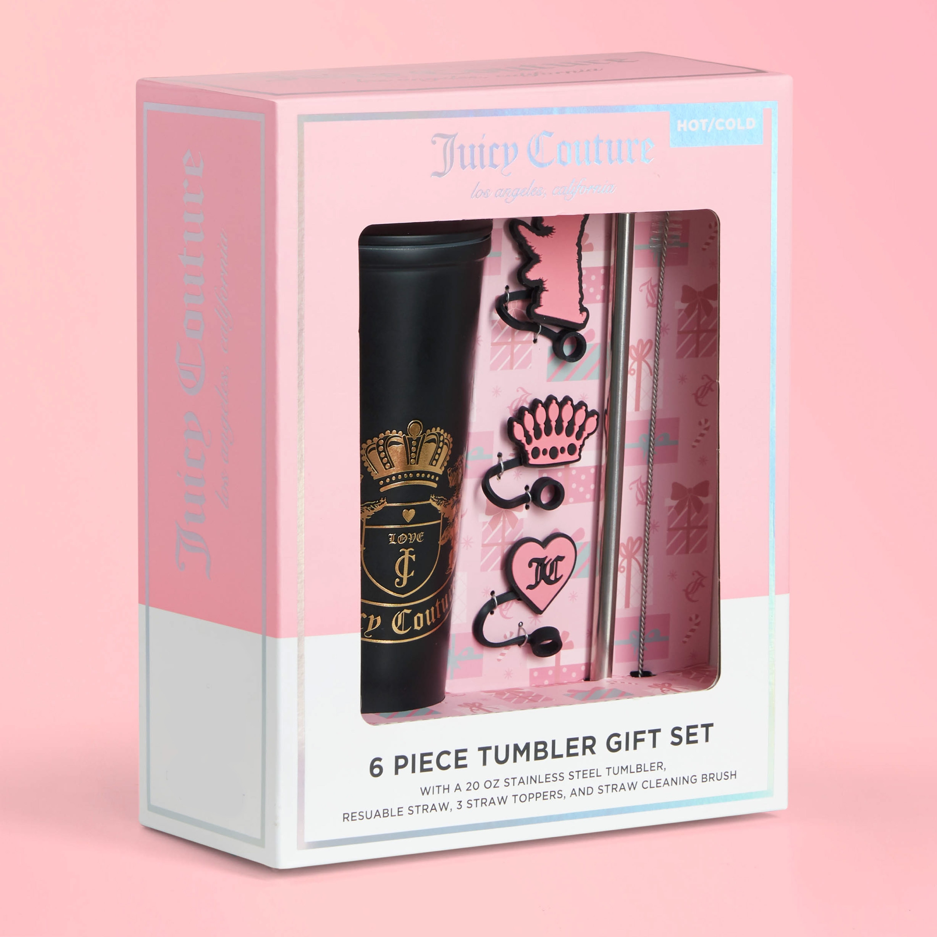 Juicy Couture Hydration Stainless Steel Couture Cup 6-Piece Set