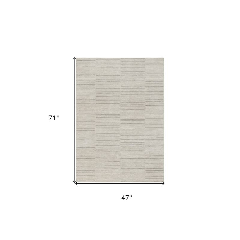 HomeRoots Abstract Scandinavian Rectangle Area Rug
