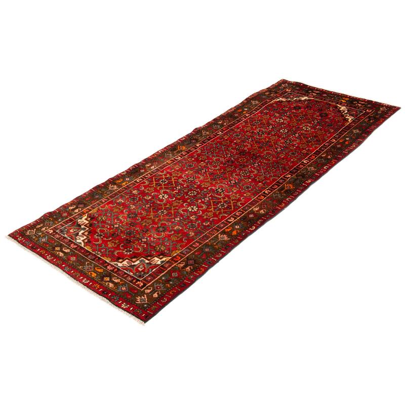 ECARPETGALLERY Hand-knotted Andelz Red Wool Rug - 3'7 x 10'1