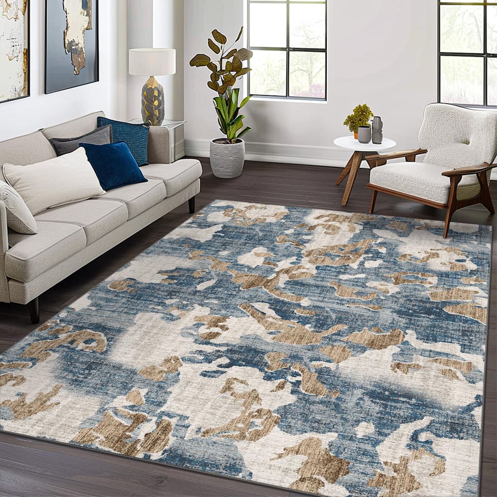 Mcow Eco Collection Medium-Pile Machine-Washable Non-Slip Area Rug