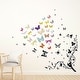 preview thumbnail 1 of 4, Walplus Colorful Floral Butterfly Vine Kids Wall Stickers Nursery Décor