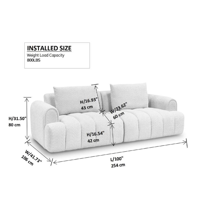 Modern Sectional Sofa, 4-Seater,Upholstered Sofa Couch for Living Room Apartment Small Space