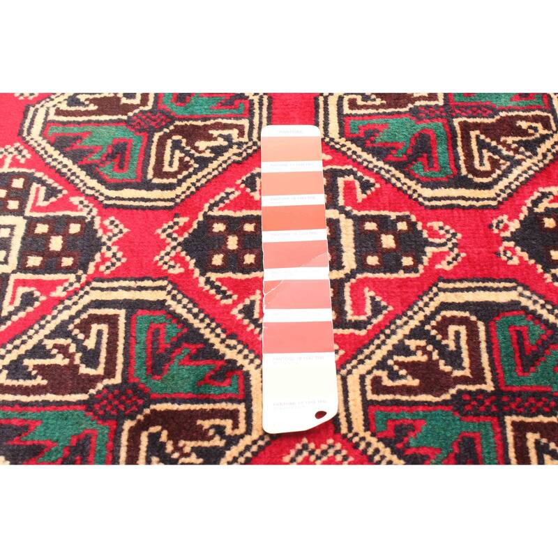 ECARPETGALLERY Hand-knotted Teimani Red Wool Rug - 2'8 x 4'9