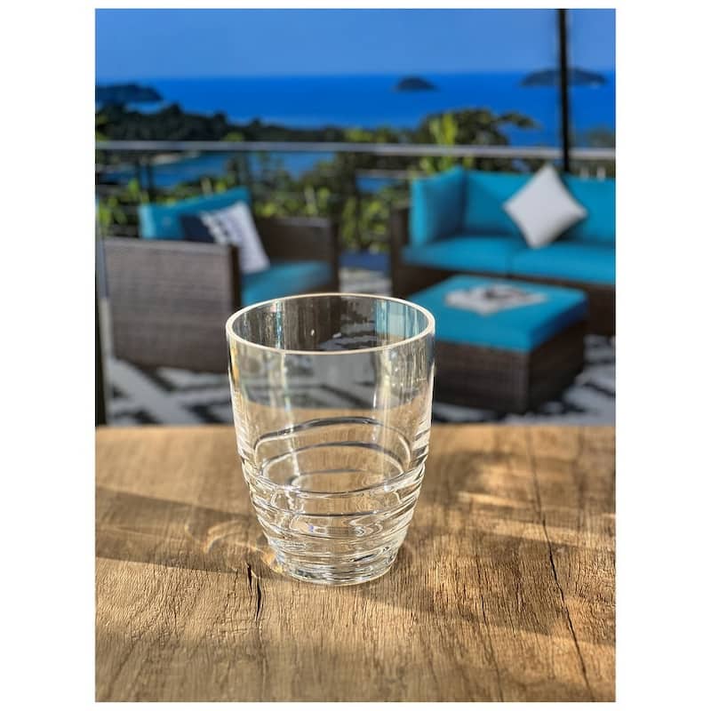 Swirl Acrylic Glasses Drinking Set of 4 DOF (15oz)