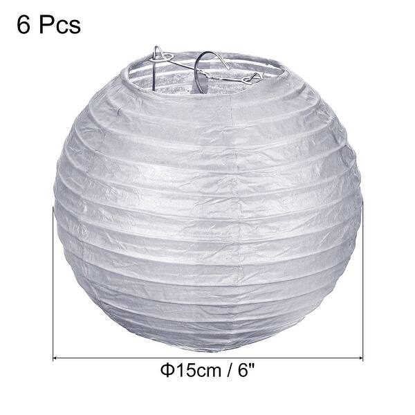 6pcs 6 Inch Folding Hanging Paper Lanterns for Wedding Home Party Bed