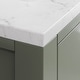 preview thumbnail 13 of 12, Madison Carrara White Marble Countertop Vanity with Mirror and Faucet