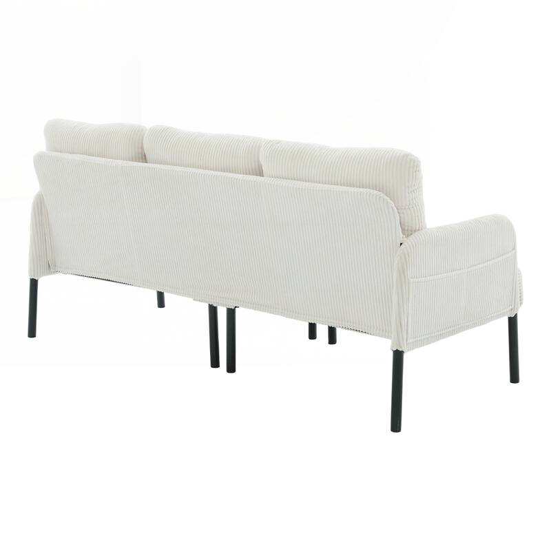 Oversized Loveseat, Modern & Plush Double-seater Sofa, Corduroy Upholstered Couch