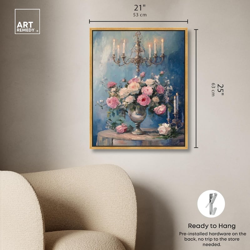Romantic Roses Canvas by Art Remedy