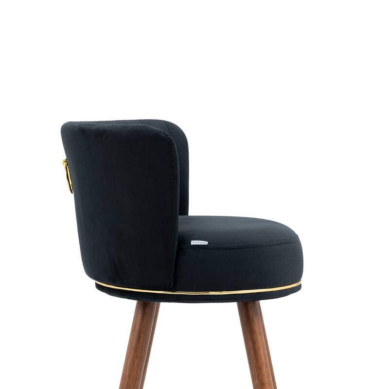 Counter Height Bar Stools Set Of 2 For Kitchen Counter Solid Wood Legs With A Fixed Height Of 360 Degrees