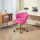 preview thumbnail 108 of 118, Velvet Home Office Desk Chair, Height Adjustable Task Chair, Armless Single Chair with Wheels, 360° Swivel Vanity Chair - N/A
