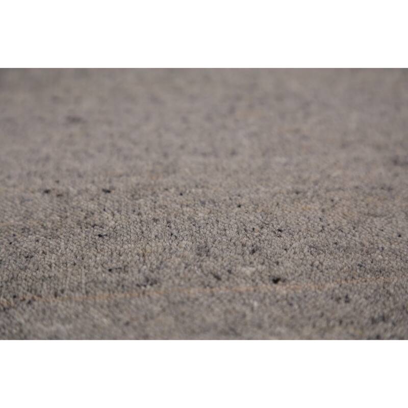 Tribal Gabbeh Oriental Area Rug Handmade Grey Wool Carpet - 5'9" x 7'8"