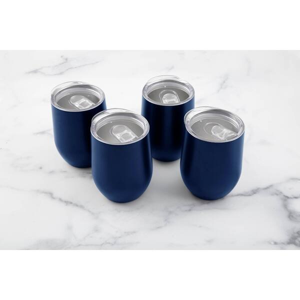Cambridge 12 Oz Insulated Navy Wine Tumblers, Set of 4 - Bed Bath & Beyond  - 39678704