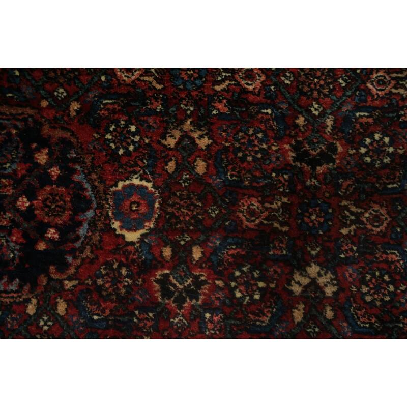 Hand Knotted Oriental 100% Wool Carpet Traditional Floral Red Bidjar Area Rug - 11' 9'' X 8' 6''
