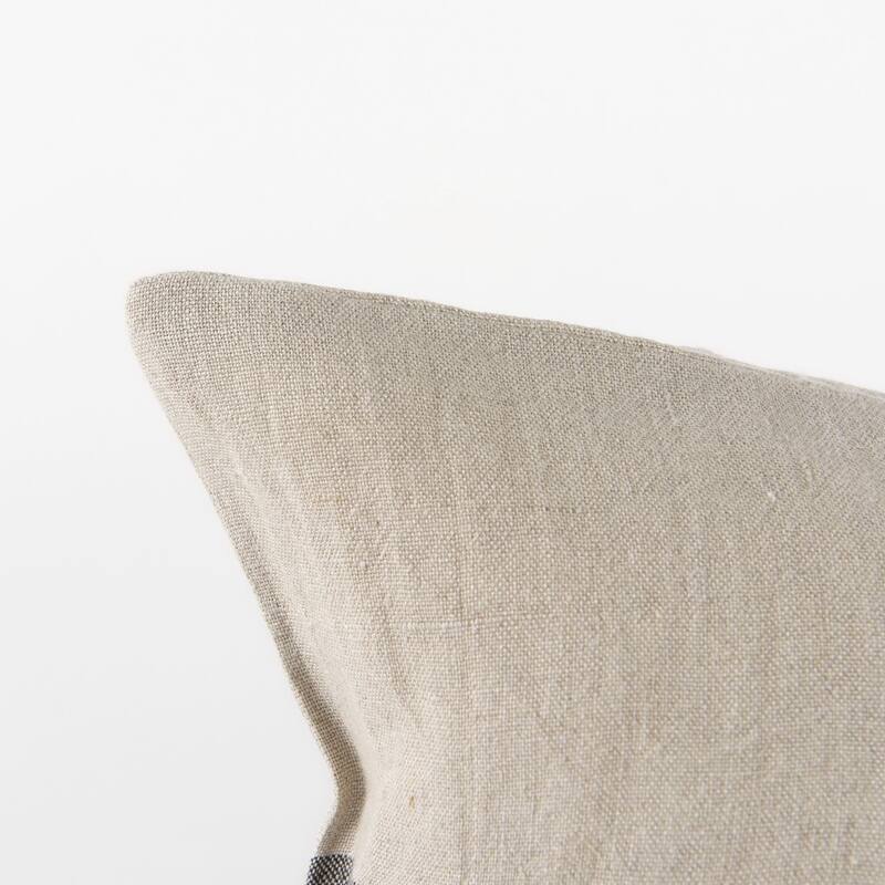 Raquel Beige & Black Plaid Decorative Pillow Cover