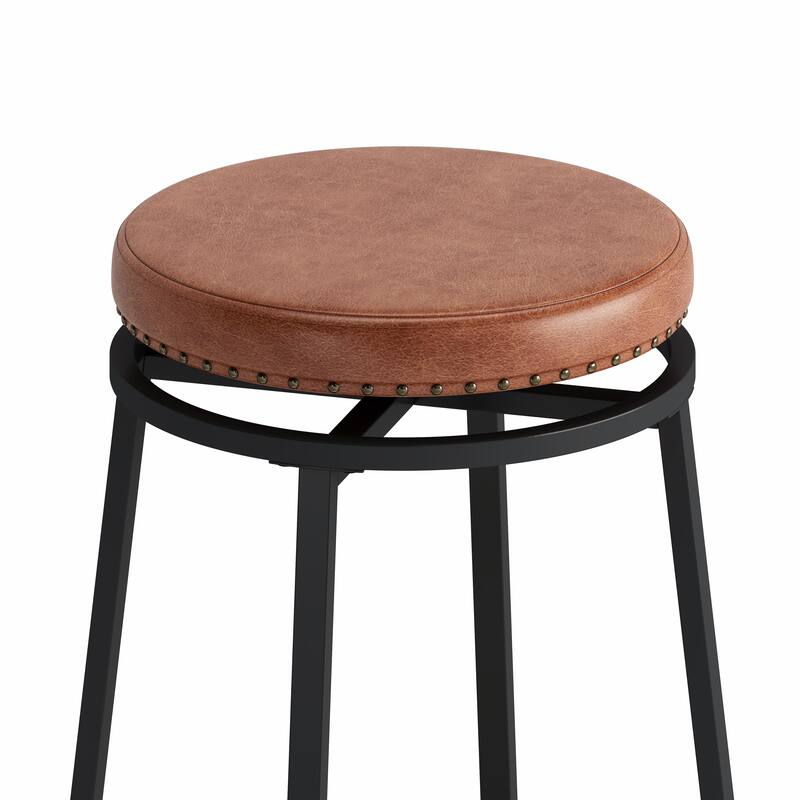 3-Drawer Dining Table Set with Power Outlets and Circular PU Stools