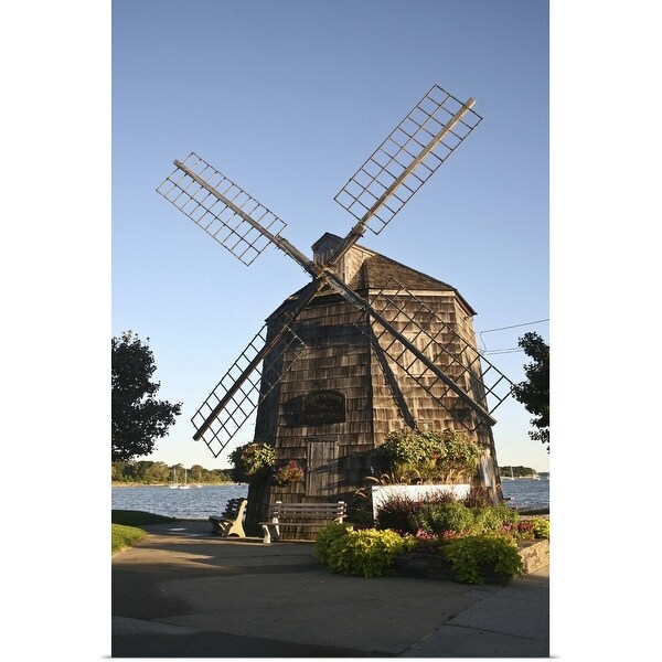 "Landmark windmill, Downtown Sag Harbor, New York" Poster Print