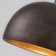 preview thumbnail 8 of 11, 1-Light Vintage Antique Brown Dome Kitchen Island Pendant Light/Dining Room Light - 15.3 in. W x 9.8 in. H