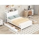 preview thumbnail 28 of 32, Wood Platform Beds Frame Full Size Storage Bed with Storage Shelves Headboard and 4 Drawers, Support Slats, Space Saving Storage
