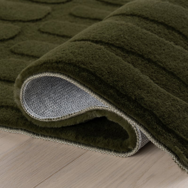 Nuloom Tavina Solid Cloud Washable Area Rug