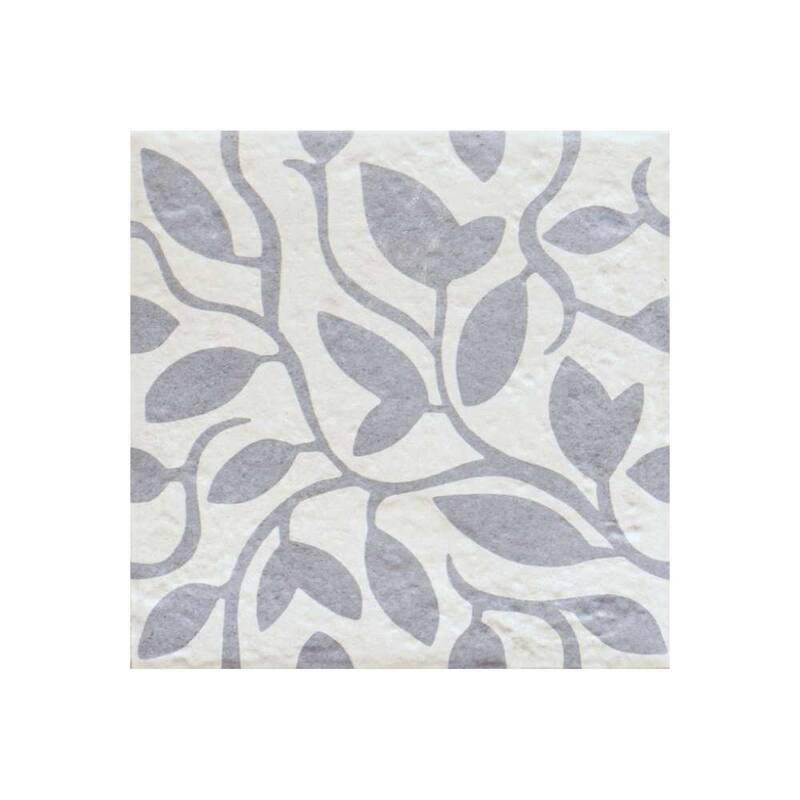 The Tile Life Verity Vine 8x8 Matte Patterned Porcelain Floor & Wall Tile
