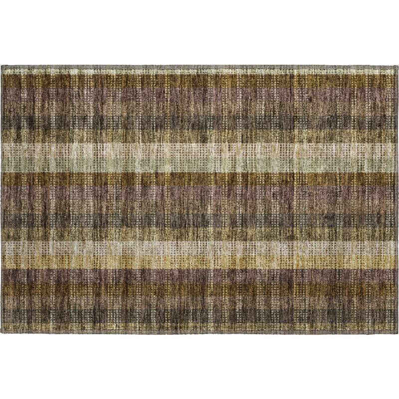 Premium Washable Super Soft Modern Plaid Mayfield Rug