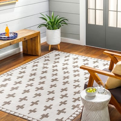 Livabliss Boronia Indoor/ Outdoor Mod Geometric Area Rug