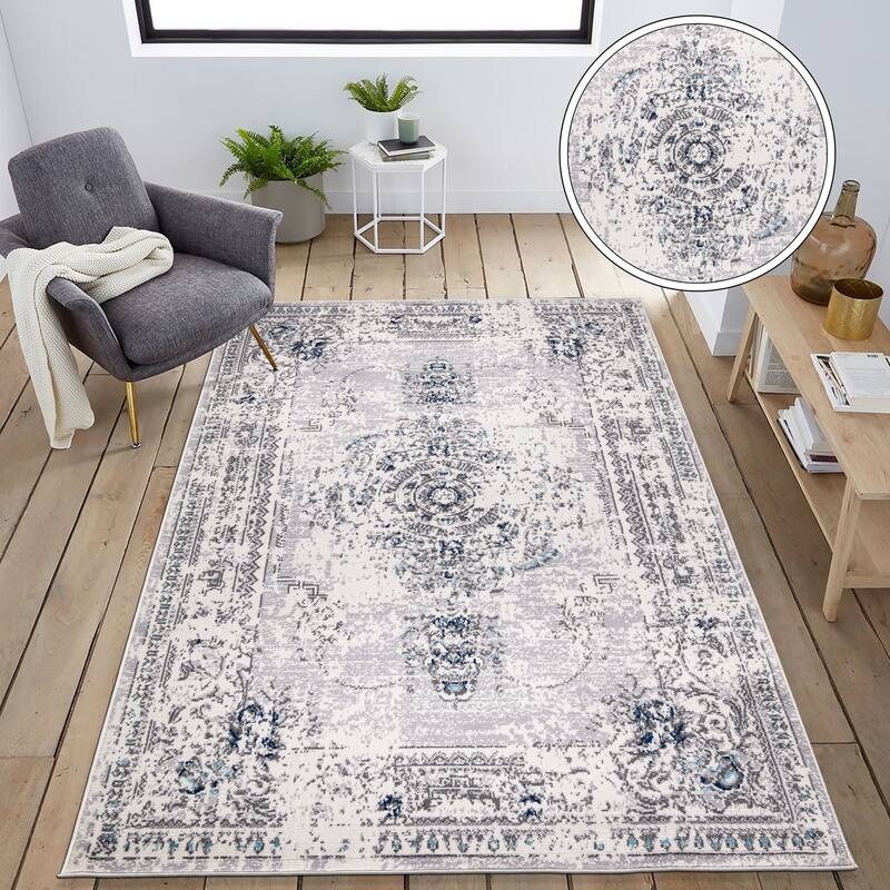 World Rug Gallery Boho Abstract Vintage Oriental Area Rug