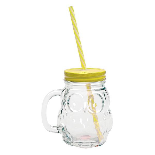 Suwimut 4 Pack 16 Oz Mason Jar Mugs With Handles Lids And Straws Wide Mouth Clear