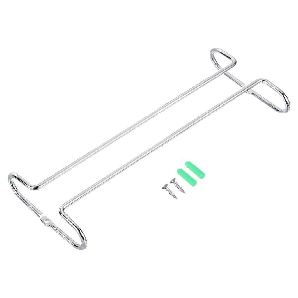 1Pcs Wine Glass Holder, Cold Rolled Steel Wine Glass Rack - Silver - 1 Pcs