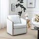 preview thumbnail 37 of 165, KINWELL 31"W Oak Frame Upholstered Swivel Barrel Armchair