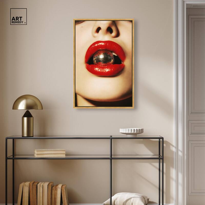 Disco Lips Canvas by Art Remedy