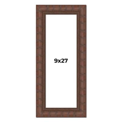 9x27 Frame Pewter Solid Wood Picture Frame Width 1.625 Inches | Interior Frame Depth 0.6875 Inches