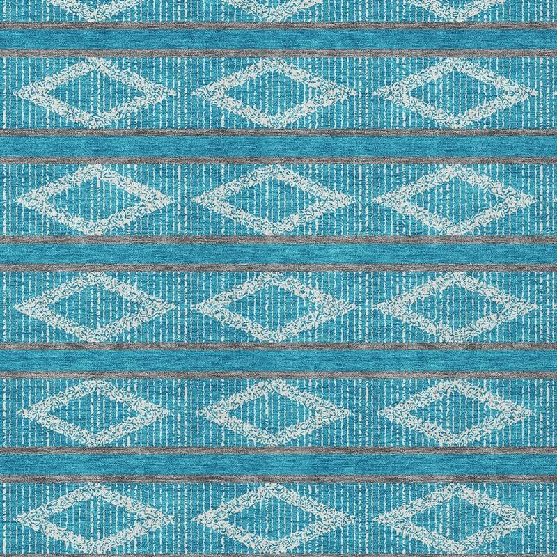 HomeRoots Geometric Transitional Rectangle Outdoor Rug