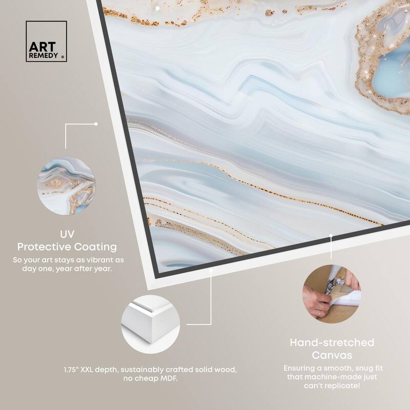 Icy Glitter Stone I Canvas by Art Remedy