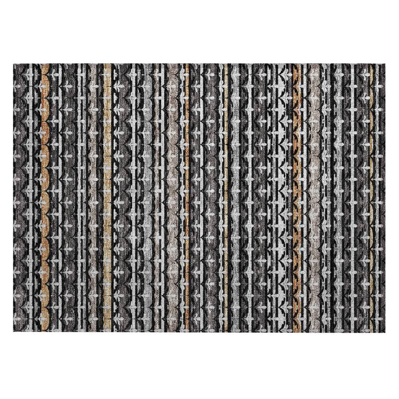 Machine Washable Indoor/ Outdoor Stripe Bramlage Chantille Rug