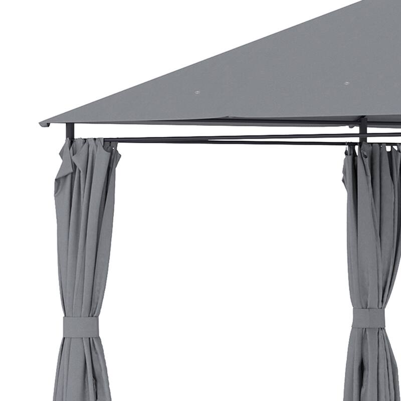 10' x 13' Outdoor Patio Gazebo with Removable Sidewalls and Steel Frame