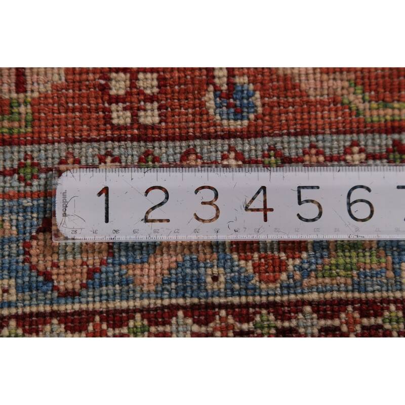 Vegetable Dye Heriz Serapi Oriental Rug Hand-Knotted Beige Wool Carpet - 10'1"x 12'8"