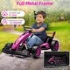 preview thumbnail 2 of 18, 24V Ride On Go Kart for Kids, 7Ah Battery Two 200W Motors, Ajustable Length Electric Ride Toy Pink