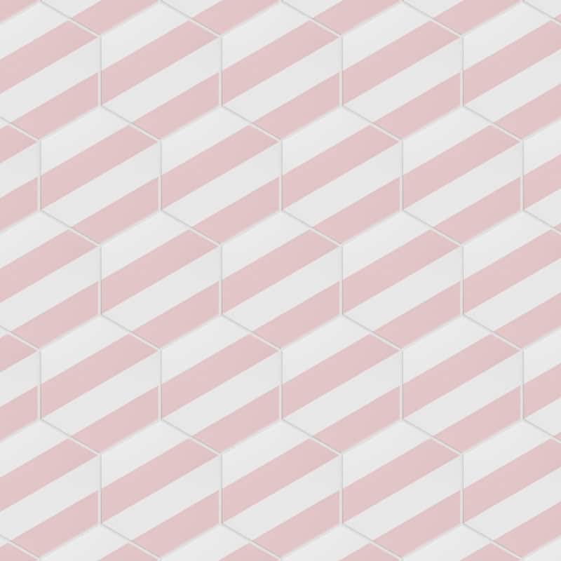 Merola Tile Porto Capri Hex Rose 8-5/8" x 9-7/8" Porcelain Floor and Wall Tile