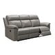 preview thumbnail 12 of 16, Abbyson Braylen 2 Piece Top Grain Leather Manual Reclining Sofa and Loveseat Set