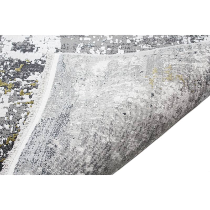 Bashian Giuliana Ivory/Grey Contemporary Area Rug