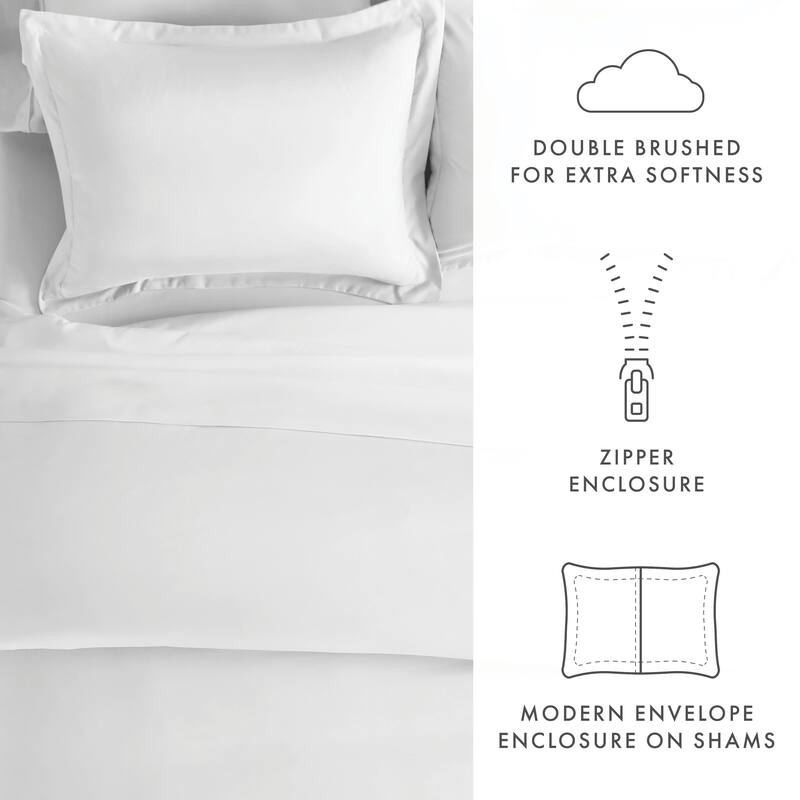Soft Essentials Oversized 3-piece Microfiber Duvet Cover Set