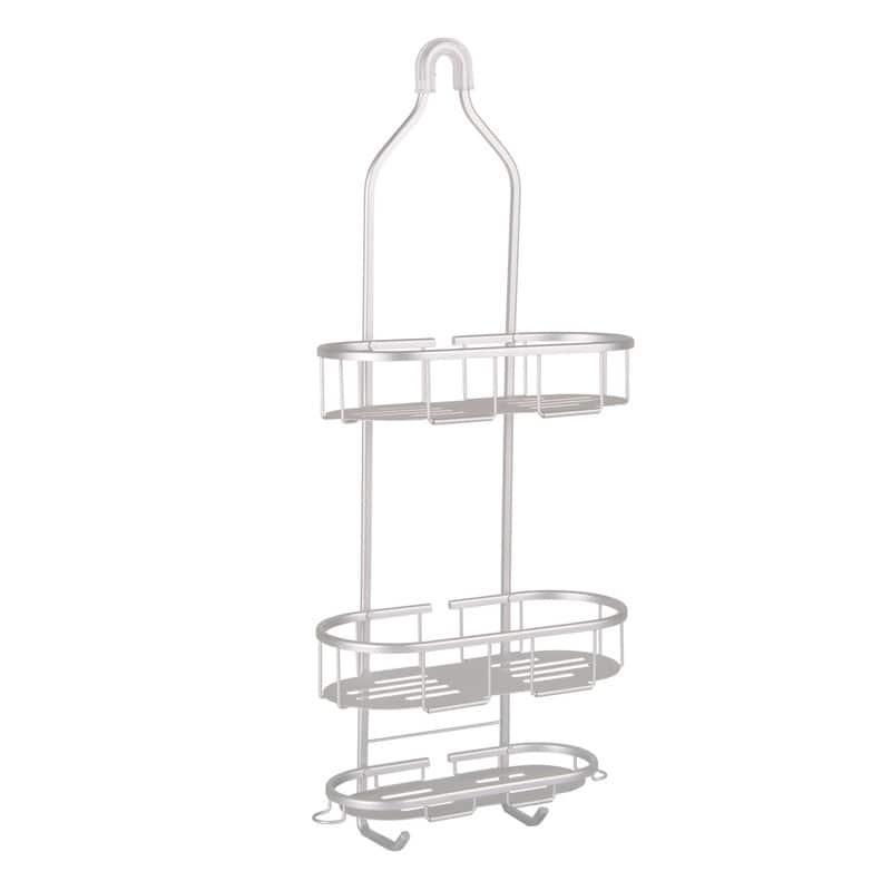 Utopia Alley Rustproof Aluminum Shower Caddy - Hanging Shower Caddy Organizer with 3 Shelves, Chrome & Matte Black Finish