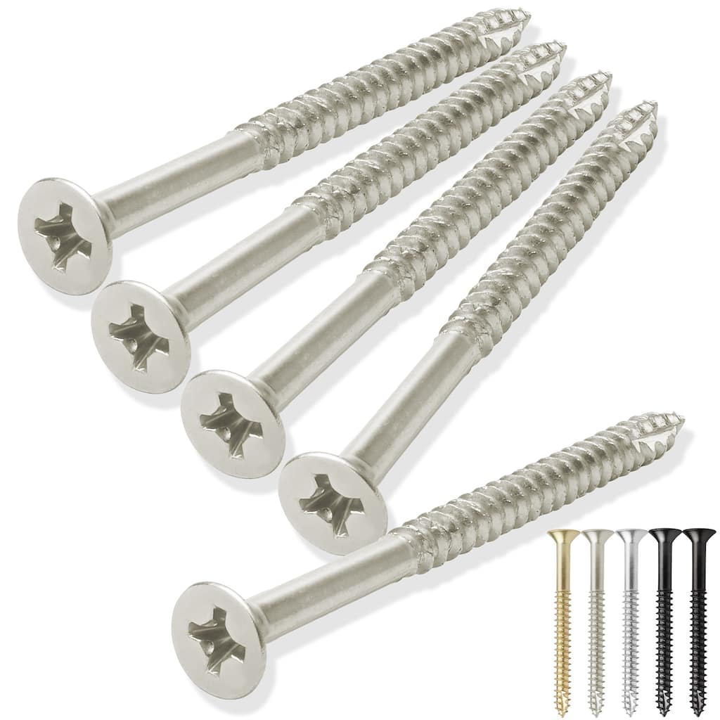 Wood Screws 9 x 214in for Door Hinges 25 pack