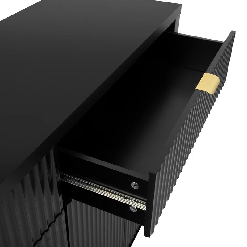 Nordic Style Sideboard, Storage Cabinet Coffee Bar Cabinet with 2 Drawers, for Dining Room and Living Room