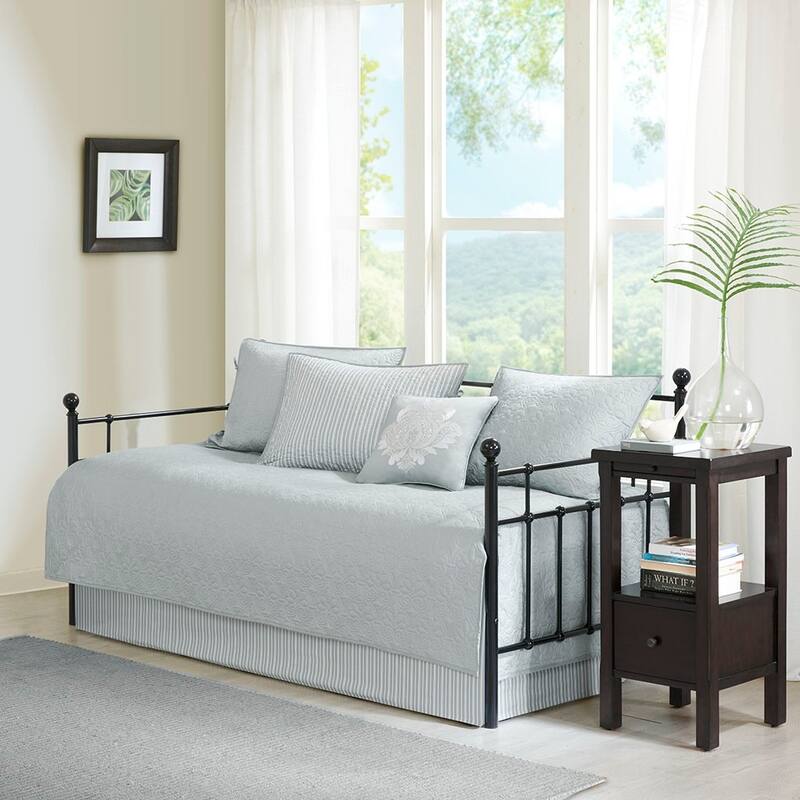 6 Piece Reversible Daybed Cover Set Grey Daybed - Grey